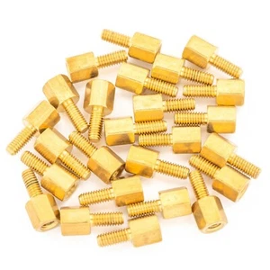 25pcs 5mm M2.5 Male Female Brass Hex Standoff Spacer Screw Separator Stand Off - Afbeelding 1 van 3