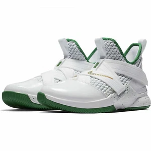 NIKE LEBRON SOLDAT XII (GS) GRÖSSE UK 5,5 EUR 38,5 (AA1352 100) WEISS/GRÜN - Bild 1 von 12