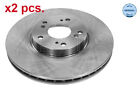 X2 Pcs Front Brake Disc Rotos X2 Pcs Set 31-15 521 0051 Meyle I