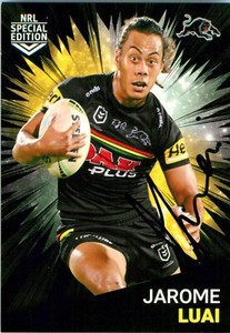 ✺Signed✺ 2021 PENRITH PANTHERS NRL Premiers Card JAROME LUAI Rivalry