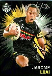Signed 2021 PENRITH PANTHERS NRL Premiers Card JAROME LUAI Rivalry - Bild 1 von 2