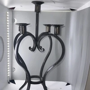 Bronze Brown Iron Rustic 5 Taper Candle Holder Candelabra 14.25"H - Picture 1 of 5
