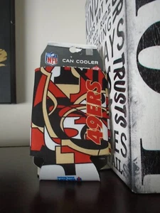San Francisco 49ers Team Wincraft 2 Sided Flip NFL Football Can Coolers Holder - Picture 1 of 3