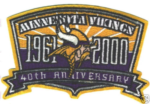 Parche del equipo del 40 aniversario de los Minnesota Vikings 2000 bonito Cris Carter, Randy Moss Foto 1 de 1