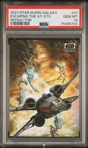 2021 Topps Chrome Star Wars Galaxy Escaping the AT-STs Refractor PSA 10 #31 - Picture 1 of 3