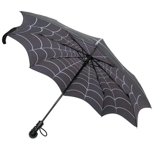 Totenkopf Griff Spinnennetz Regenschirm - Bild 1 von 3