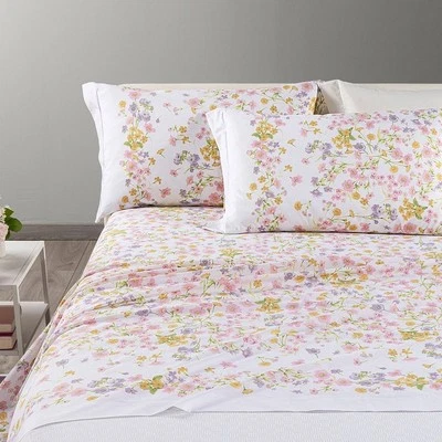 Lenzuola Caleffi Matrimoniale Provenza Rosa Puro Cotone Completo - Immagine 1 di 4