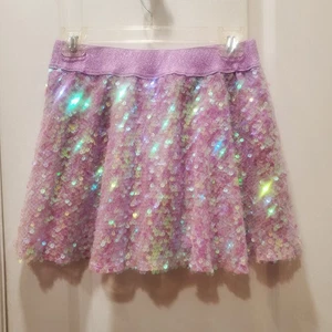 Justice Girls/Kids Purple Sequin Skirt Size 18 - Picture 1 of 5