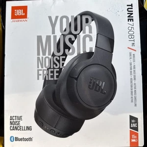 JBL TUNE 750BTNC Wireless Over-Ear Headphones with Noise Cancellation - Black - Photo 1 sur 2