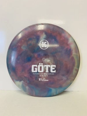 Kastaplast K1 Gote Blue Purple Dyed White Stamp Midrange Golf Disc 4/5/0/1 - Image 1 of 2