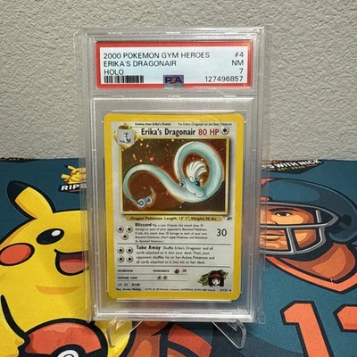 2000 POKEMON GYM HEROES HOLO #4 ERIKA'S DRAGONAIR PSA 7 - Image 1 of 2