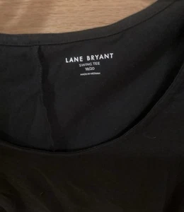 Camiseta Lane Bryant Negra Columpio Algodón Mezcla Poli Talla 18/20 - Imagen 1 de 3
