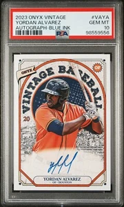 Onyx On Card 2023 automático tinta azul Jordan Álvarez Houston Astros PSA 10 GEMA COMO NUEVO - Imagen 1 de 2