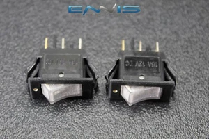 2 PCS ROCKER SWITCH ON OFF MINI TOGGLE WHITE LED 12V 16 AMP EC-1220WH - Picture 1 of 1