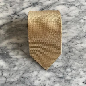 HAINES & BONNER of London Men's All Silk Handmade Yellow Jacquard Tie~3.25" J99 - Picture 1 of 8