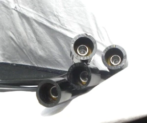 VINTAGE CAR 4 PLUG LEADS + TOPS - Picture 1 of 2
