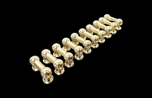 DRUM LUGS 10x DFP 25.4mm BRASS DRUM LUG DOUBLE END SNARE DRUM TUBE LUG - Picture 1 of 4