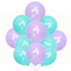  20 Pcs Gathering Balloon Mermaid Tail Balloons Ocean Themed Emulsion Pretty