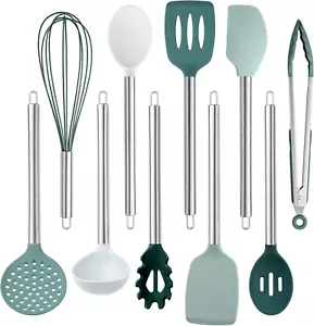 Silicone Cooking Utensils, Kitchen Utensil Set, Easy to Clean Silicone Kitchen U - Picture 1 of 9