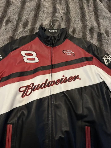 Dale Earnhardt, Jr. Chase Authentics Wilson’s Leather Budweiser XL Jacket NASCAR Cover