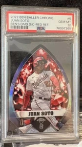 2022 Topps Chrome Ben Baller Juan SOTO ๐ Die-Cut RED Refractor /5 PSA 10 Rare - Picture 1 of 7
