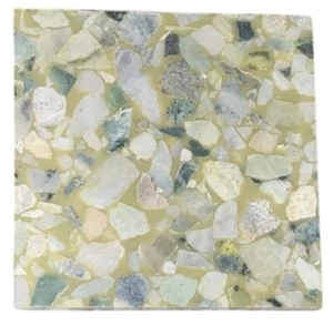 Vintage Fritztile Terrazzo Mini Floor Tile Single Sample C710 Accent Green RARE - Picture 1 of 3