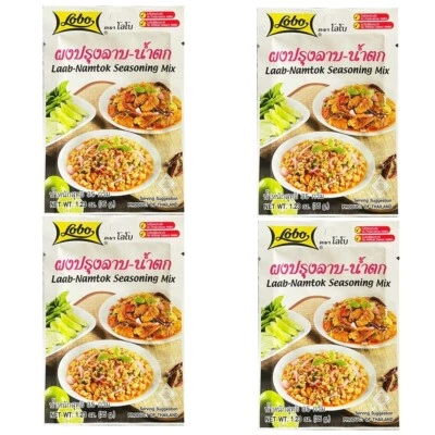 Lobo Thai Laab Namtok Tempero Mix Comida Autêntica Receita de Culinária de Ervas 4 x 35g - Imagem 1 de 4