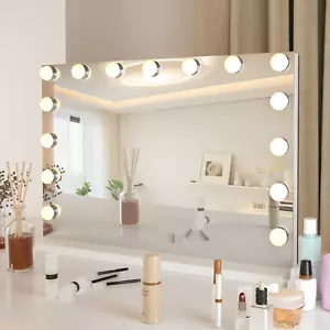 YUSING 58x45cm 15LED Hollywood Schminkspiegel Kosmetikspiegel mit Beleuchtung - Bild 1 von 14