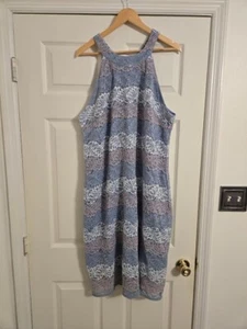 Ashley Stewart blue and white lace dress size 26W - Picture 1 of 10