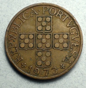 Portugal Republic 1 Escudo 1973 KM#597 Europe Coin - Picture 1 of 2