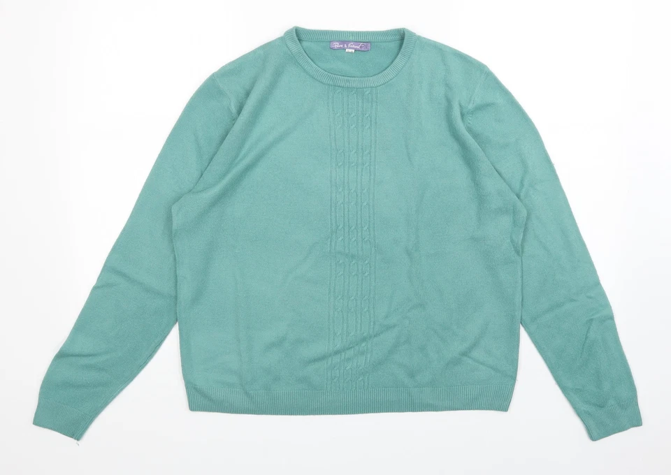 pure & Natural Womens Green Acrylic Blend Jumper Size 14 - Image 1 of 4