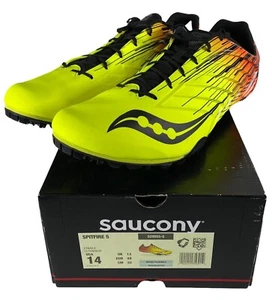 Zapatos de pista Saucony Spitfire 5 para hombre talla 14 Spike Citron/negro S29055-5 envío gratuito - Imagen 1 de 11