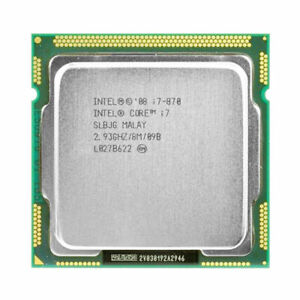 Intel Core i7-870 CPU Quad-Core 2.93 GHz 8M SLBJG LGA 1156 95W Processors