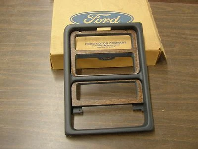 NOS OEM Ford 1985 Mercury Cougar Center Dash Radio Bezel Trim Woodgrain - Image 1 of 4