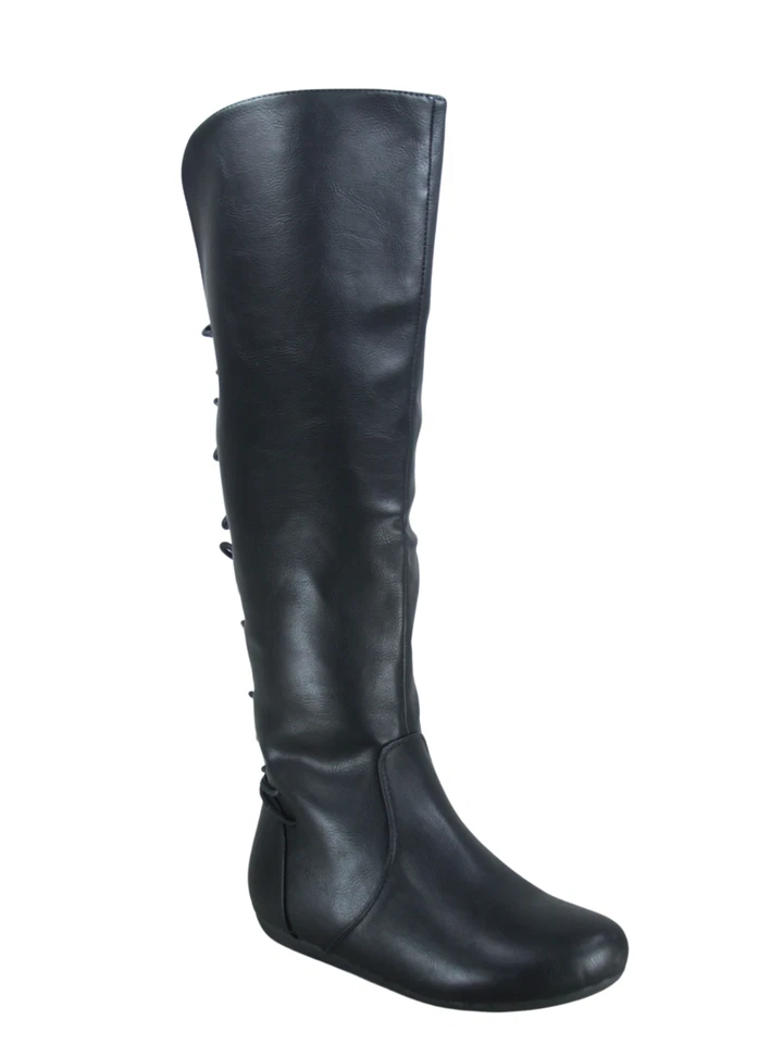 Women's Flat Heel Back Lace Up Mid-Calf  Zipper Boots Shoes All Size 5 - 10 NEW - Image 1 of 1