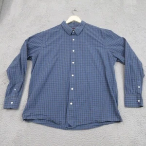 Untuckit Shirt Men 2XL Blue Check Wrinkle-Free Preppy Dadcore Casual Versatile - Picture 1 of 16