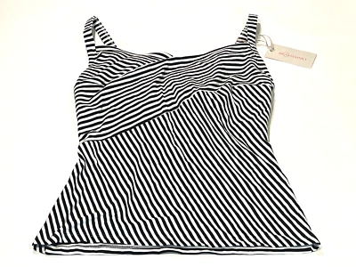 NWT BRAVISSIMO Non-Padded Strappy Top Built-In Underwire Bra - 30GG, B&W Striped - Image 1 of 4