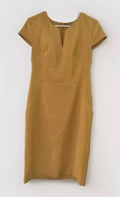 Banana Republic Dress Womens Size 4 Yellow Cap Sleeve Sheath Business Work - Image 1 of 4