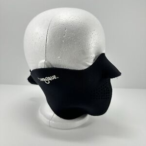 The Masque Black Neoprene Adjustable Half Face Mask Water Resistant Breathable