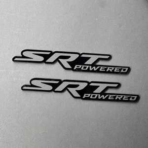 SRT Black Black Mate Emblems – SRT Side Fender Badges (Set of 2) for SRT Emblem - Picture 1 of 21