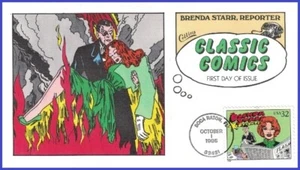 USA2 #3000t U/A COLLINS HAND PAINTED FDC Comic Strip Classics - Brenda Starr - Picture 1 of 1