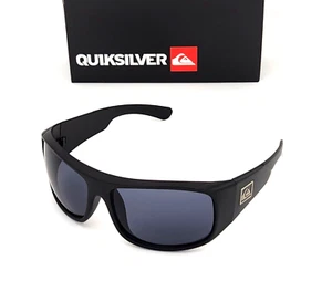 Quicksilver große Sport-Sonnenbrille mit Seitenschutz mattschwarzes Gestell rauchgetönte Gläser - Bild 1 von 11