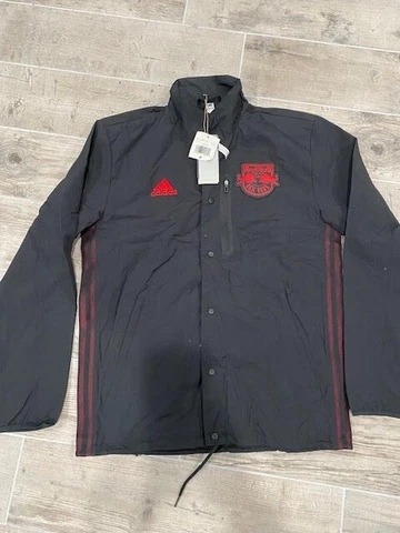 NY Red Bulls Black Adidas Rain Jacket - Small_tag Cover