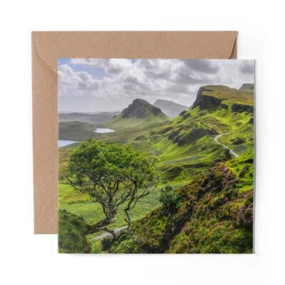 DV DESIGN 1 x Blank Greeting Card Quiraing Mountains Isle of Skye Scotland #16377