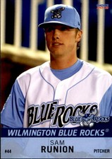 2012 Wilmington Blue Rocks Choice #23 Sam Runion Asheville NC Surprise Arizona 