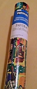 TEENAGE MUTANT NINJA TURTLE GIFT WRAP NEW TMNT WRAPPING PAPER 20 SQ CHRISTMAS* - Picture 1 of 7