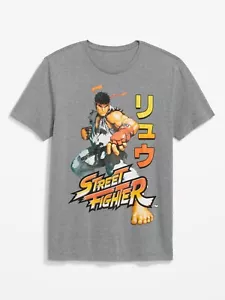 Street Fighter Ryu Graphic T-Shirt Grey Size L, XL, Large, X-Large - Picture 1 of 1