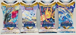 Lot of 4 - Pokemon TCG Sword and Shield Silver Tempest Sealed Booster Packs - Picture 1 of 2