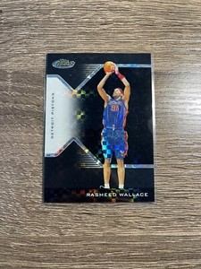 2005-06 Topps Finest #36 Rasheed Wallace Black X-FRACTOR #1/9 PISTONS