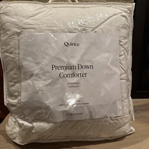 Edredón de Plumón Quince Premium Blanco Pato Ligero Completo Queen Nuevo Embalaje - Imagen 1 de 2
